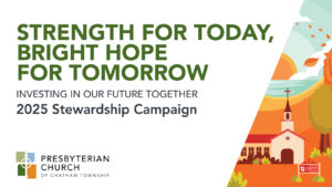 Promotional banner for a stewardship campaign focused on hope and future.