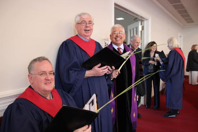 Palm Sunday Choir wating to process comp