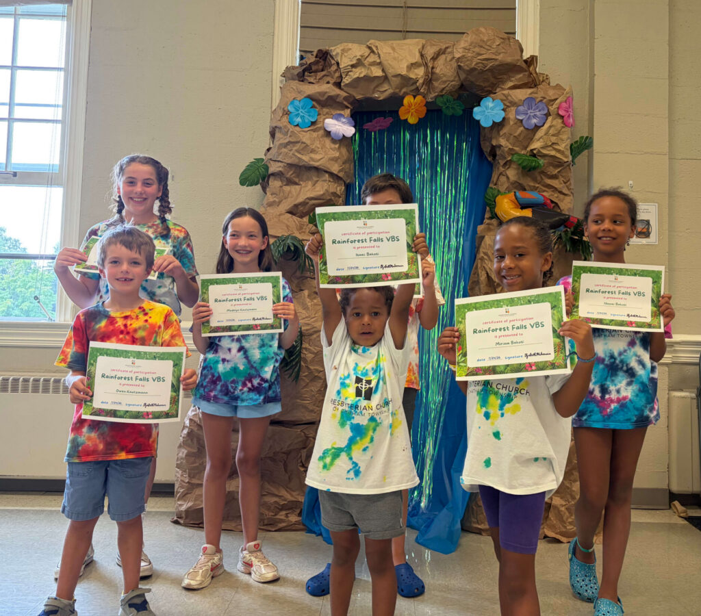 Last day of VBS. Wearing the tye-dyed tshirts VBS campers made!