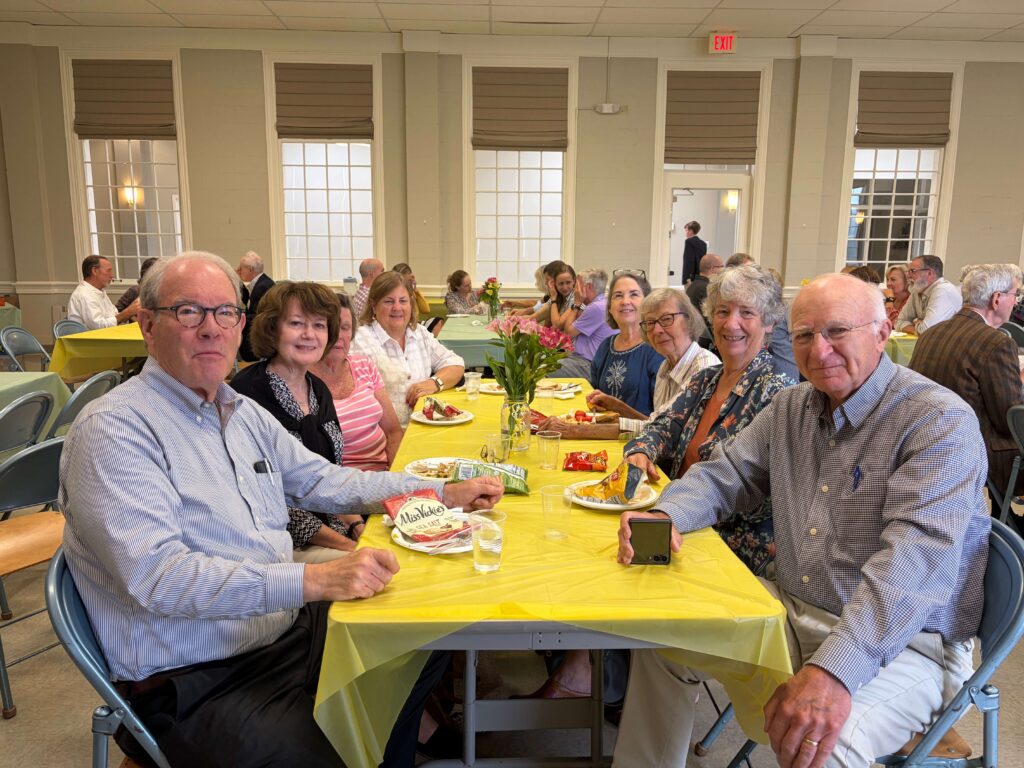 Enjoying lunch and being with friends