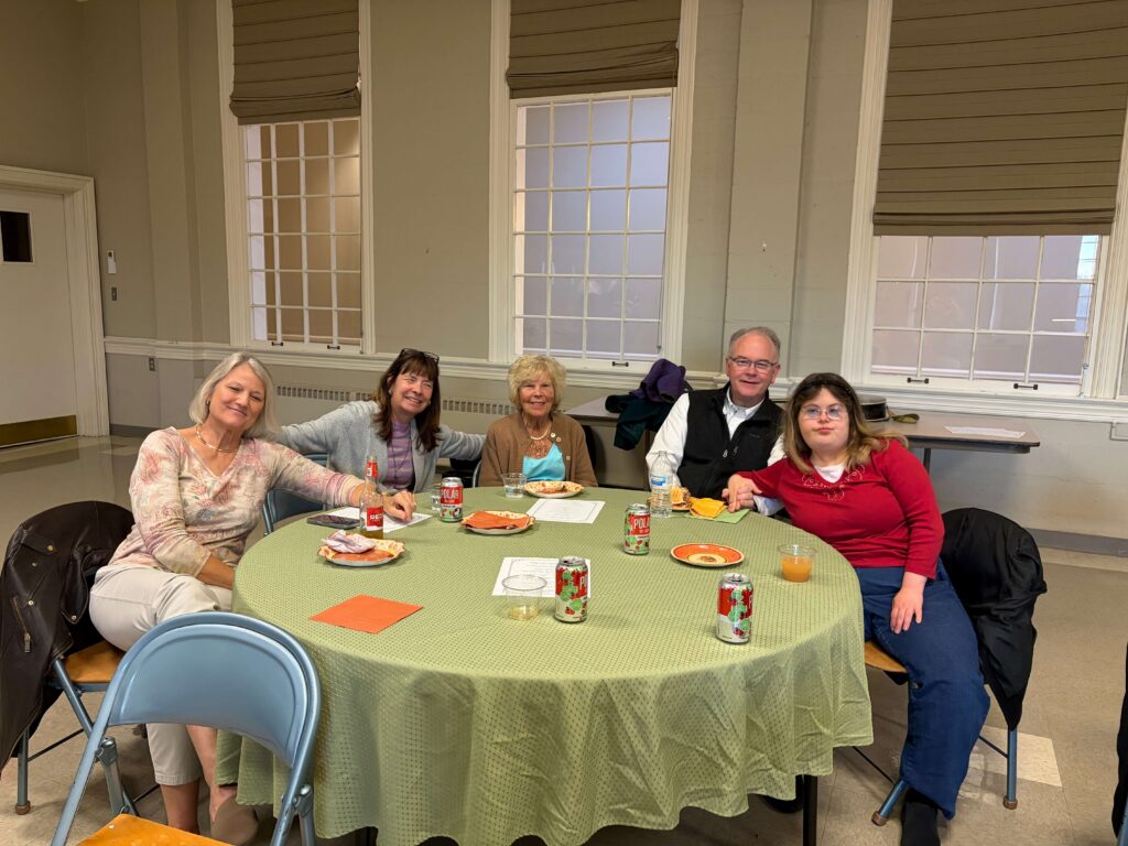 Having fun at the Choir Robe Coffeehouse Fundraiser