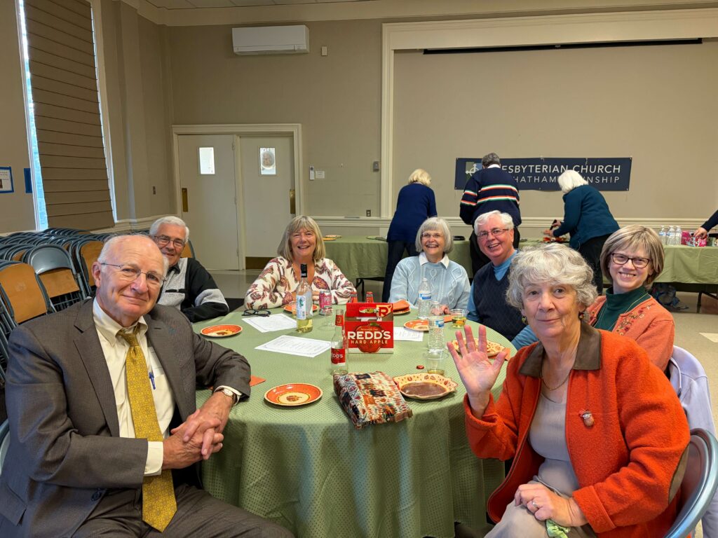 Table at the Fundraiser for Choir Robes